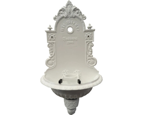 Historischer Wandbrunnen mit Verzierungen für den Außenbereich