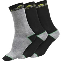 Drei Paar Arbeitsstrümpfe mit verstärkten Zehen und Fersen