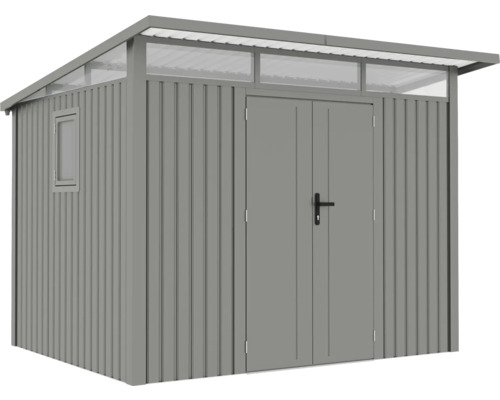 Metall Gerätehaus mit Fenster und Doppeltür