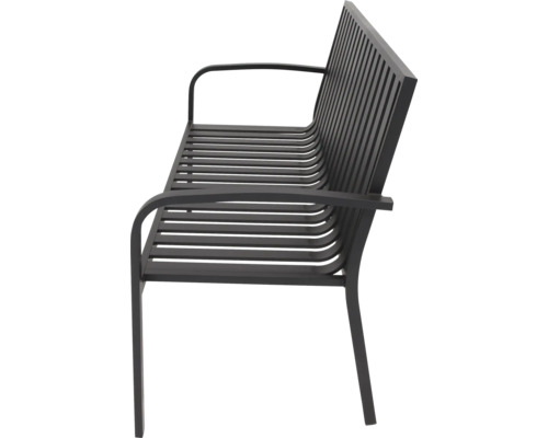 Metallgartenbank mit Armlehnen