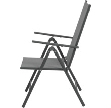 Gartenstuhl aus Aluminium mit Armlehne