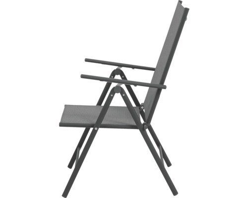 Gartenstuhl aus Aluminium mit Armlehne