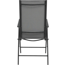 Gartensessel mit Textilbespannung und Armlehnen, Rückansicht