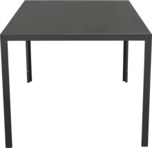 Quadratischer Gartentisch mit Metallgestell