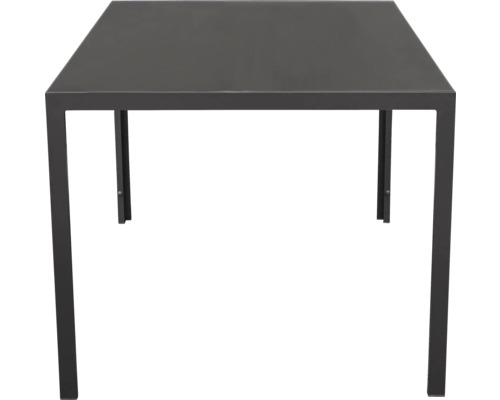 Quadratischer Gartentisch mit Metallgestell