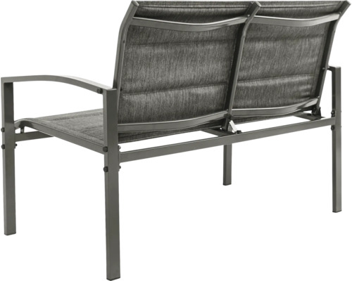 Gartenbank mit Textilbespannung für zwei Personen
