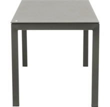Quadratischer Gartentisch mit Metallgestell