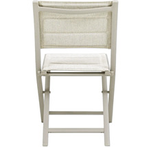 Gartenstuhl aus Textil und Metall