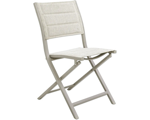 Klappbarer Gartenstuhl mit Textilsitzfläche und Rückenlehne