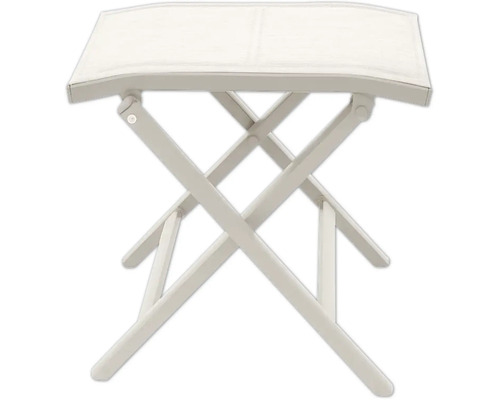 Klapphocker mit Textilbezug und Holzgestell