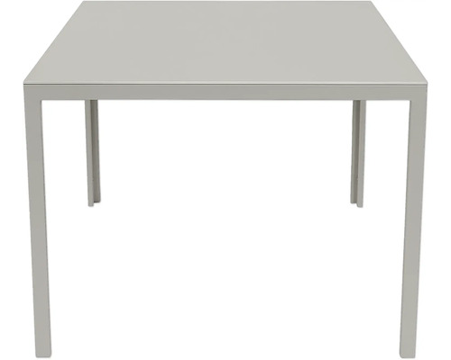 Quadratischer Gartentisch mit Metallrahmen