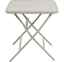 Klapptisch mit quadratischer Tischplatte und klappbarem Untergestell