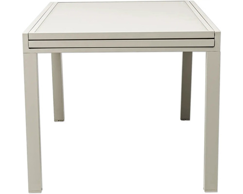 Quadratischer Gartentisch mit Metallgestell