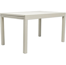 Moderner Tisch mit Schublade und rechteckiger Tischplatte