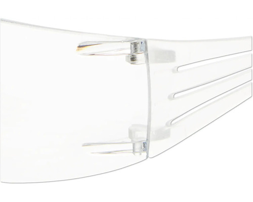 Detailansicht einer transparenten Schutzbrille