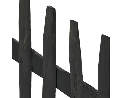 Detailansicht eines Palisadenzauns aus Holz