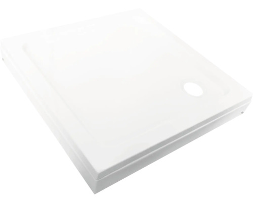 Duschwanne Sanotechnik Acrly mit Schürze 90x90x15 cm weiß inkl. Schürze, Fußgestell und Badetassensiphon Quadratische Duschwanne