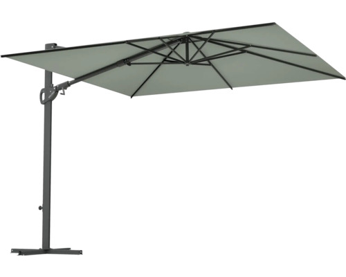 Freiarm-Sonnenschirm mit rechteckigem Schirm und stabilem Standfuß für den Außenbereich