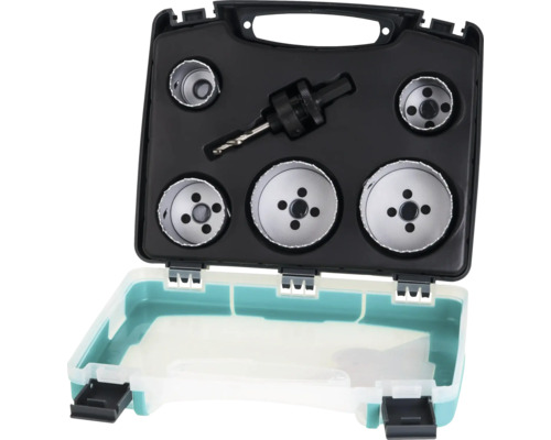 Lochsägen-Set mit Bohrer im Werkzeugkoffer