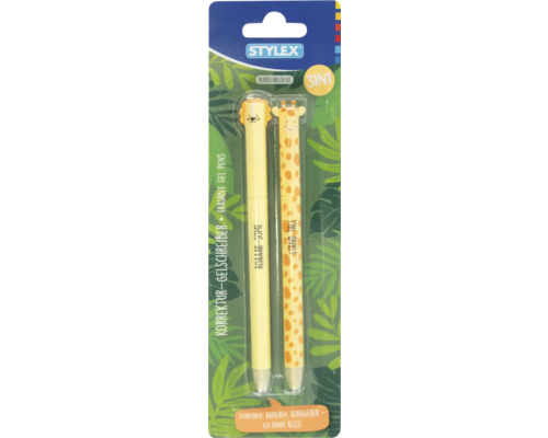 Stylex Korrektur Gelschreiber Set mit Löwe und Giraffe