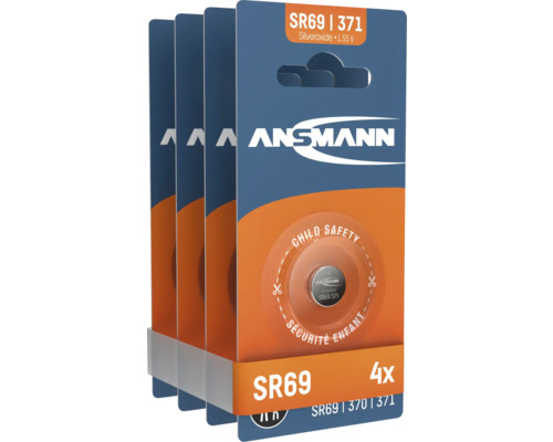 Ansmanm Knopfzellen SR69, 1,55 Volt, 4er-Pack