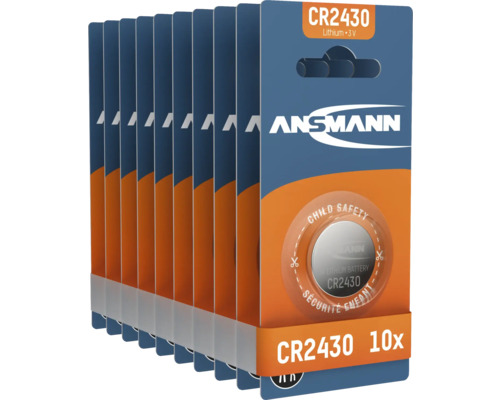 Ansmann CR2430 Lithium Knopfzellen, 10er-Pack