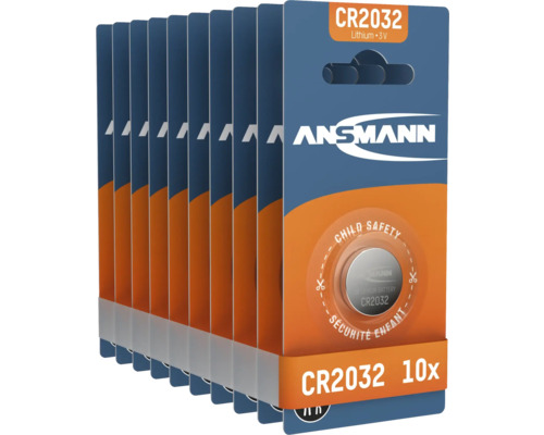 ANSMANN CR2032 Lithium Knopfzellen 3V, 10er Pack