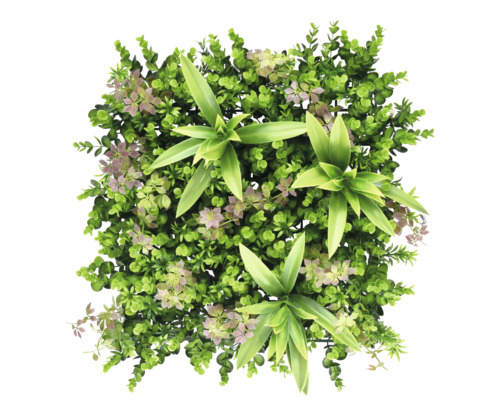 Künstliche Pflanzenmatte mit verschiedenen Grünsorten für den Innen- und Außenbereich