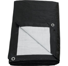 Schwarze Schutzplane mit Ösen