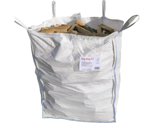 Brennholz L 33 cm 1m³ Big Bag gefüllt mit Brennholz und FSC-Siegel
