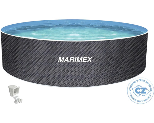 Marimex Whirlpool mit Wasser und Zubehör. Hergestellt in der Tschechischen Republik.