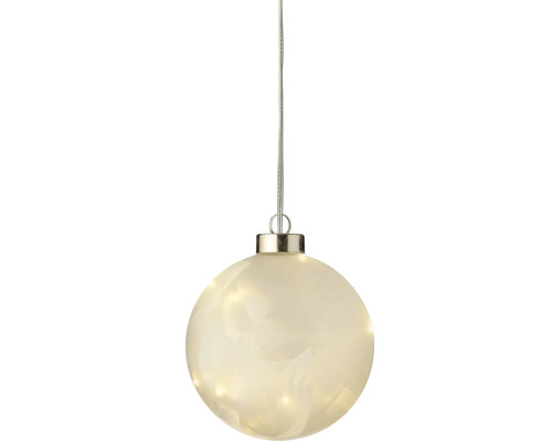 Weihnachtsdeko Lumineo LED Kugel Ø 10 cm 10 mico-LEDs warmweis Dekorative LED Kugel zum Aufhängen