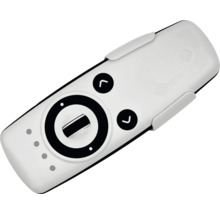 Weiße Fernbedienung mit Tasten zur Steuerung