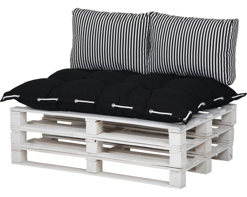 Loungekissen-Set für Palettenmöbel 120 x 80 cm 1x Sitzkissen 2x Rückenkissen anthrazit
