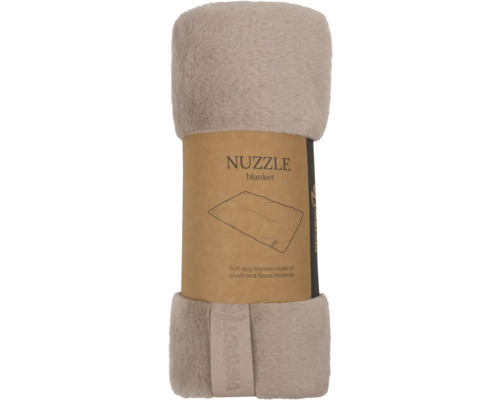 Nuzzle Hundedecke aus Plüsch und Fleece gerollt