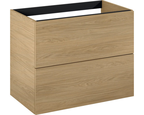 Waschbeckenunterschrank aus Holz mit zwei Schubladen
