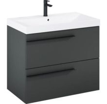 Waschtischunterschrank mit zwei Schubladen, Waschbecken und Armatur