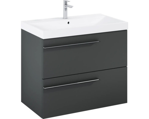 Waschtischunterschrank mit zwei Schubladen und Waschbecken