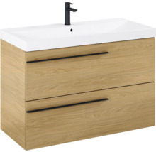 Waschtischunterschrank mit zwei Schubladen, Waschbecken und Armatur