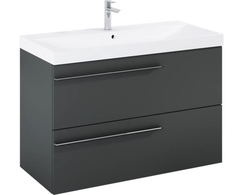 Waschtischunterschrank mit zwei Schubladen und Waschbecken