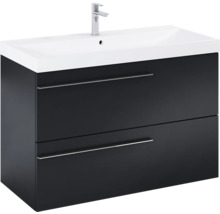Waschtischunterschrank mit zwei Schubladen und Aufsatzwaschbecken