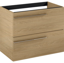 Waschbeckenunterschrank mit zwei Schubladen und Griffen