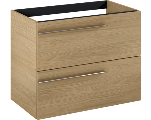 Waschbeckenunterschrank mit zwei Schubladen und Griffen