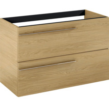 Waschbeckenunterschrank mit zwei Schubladen und Griffen