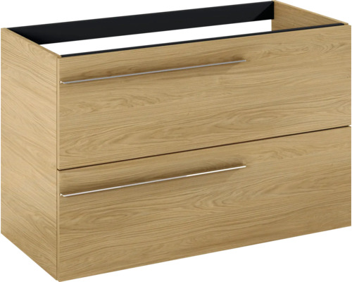 Waschbeckenunterschrank mit zwei Schubladen und Griffen