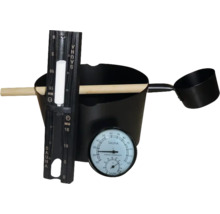 Sauna-Set mit Eimer, Schöpfkelle, Thermo-Hygrometer und Badezusatzdosierer