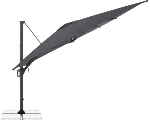 Freiarm-Sonnenschirm mit Standfuß für den Gartenbereich