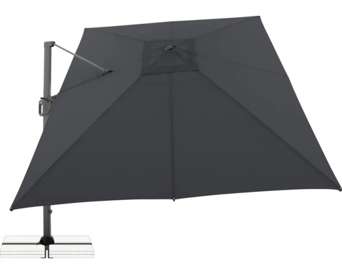 Freiarm-Sonnenschirm mit Ständerkreuz für den Gartenbereich