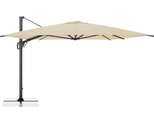 Sonnenschirm Ampelschirm Grossschirm Doppler Polyester (PES) sand Freiarm-Sonnenschirm für den Gartenbereich