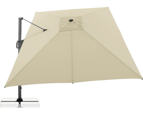 Freiarm-Sonnenschirm mit Standfuß für den Außenbereich